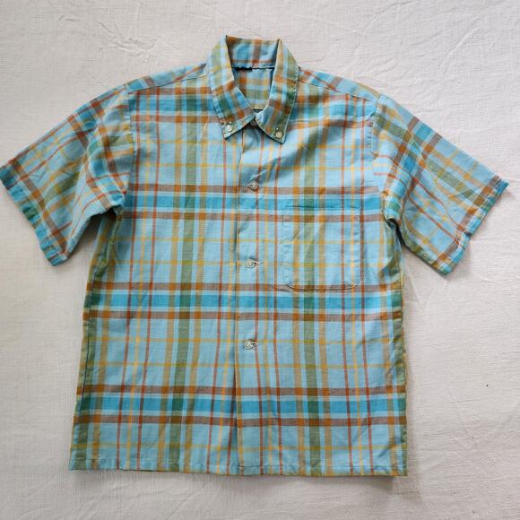 Vintage Other - Vintage Ocean Plaid Buttondown kids 8/10